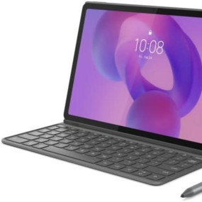 جهاز تابلت Idea Tab، سعة 128 جيجابايت، 8 جيجابايت رام، واي فاي فقط - لون رمادي لونا مع قلم ولوحة مفاتيح