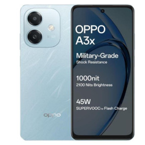 موبايل A3X بشريحتين اتصال، 64 جيجابايت، 4 جيجا رام، شبكة الجيل الرابع - ازرق اوشن