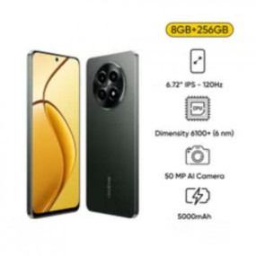 موبايل 12X 5G 8 جيجا رام 256 جيجا مساحة أسود متوهج