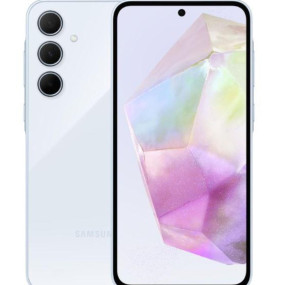 موبايل جالاكسي A35 شريحتين، 128 جيجا، 8 جيجا رام، 5G - أزرق ثلجي أوسوم