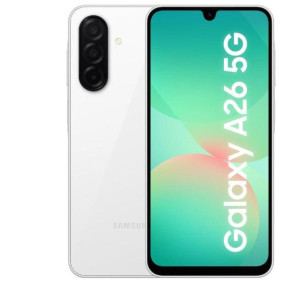 جالكسي A26 بشريحتين اتصال، 128 جيجابايت، 6 جيجا رام، شبكة الجيل الخامس - ابيض