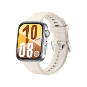 ساعة ذكية WATCH FIT 4 للجنسين، شاشة أموليد، 1.82 بوصة، أبيض