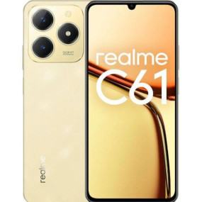 موبايل C61 شريحتين، 128 جيجا، 4 جيجا رام، 4G LTE - ذهبي سباركل