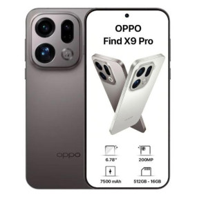 Find X9 برو بشريحتين، 512 جيجابايت، 16 جيجابايت رام، 5G - تيتانيوم شــاركل